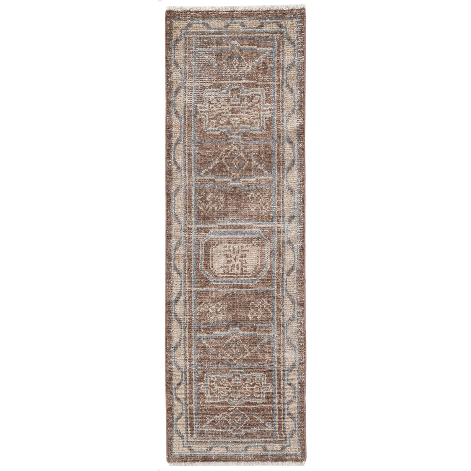Mira Vine Hand Knotted Wool Area Rug, Runner 2'6" x 8'
