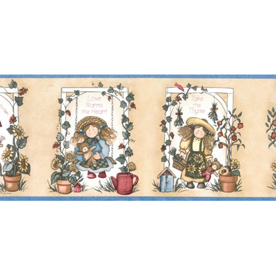 Bordure de papier peint à motif d'ours en peluche L 15 pi x l 8,25 po Dolcie Kids Love