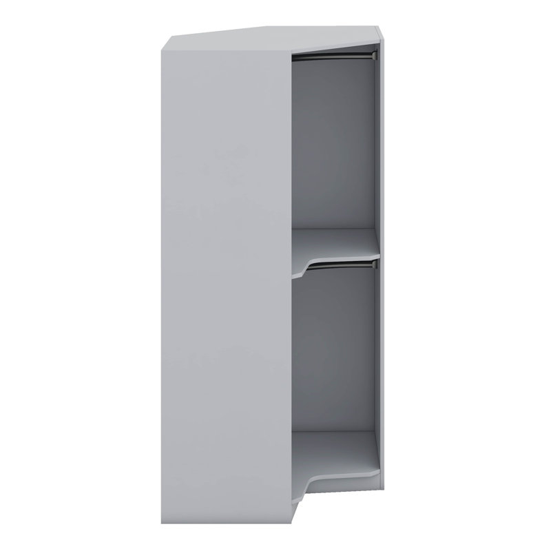 Mohegan Polygon Corner Wardrobe, Grey