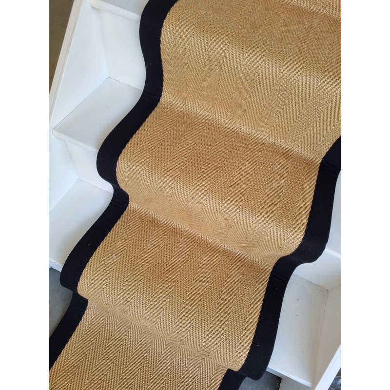 Crescentia Jute Non-Slip Backing Brown Stair Tread