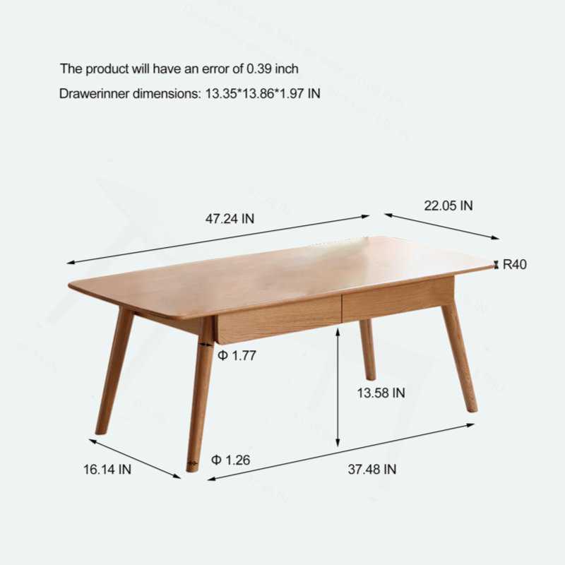 Centre Table Low Table 100% Solid Wood Top Plate Desk Coffee Table Width 120 X Depth 56 X Height 45 Cm Study Desk Work From Home Easy To Assemble Natural Wood With Storage Shelf Natural Writing Desk