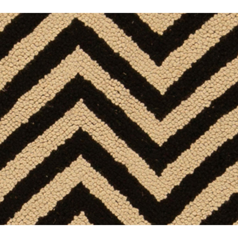 Tapis ivoire et noir noué à la main de haute qualité
