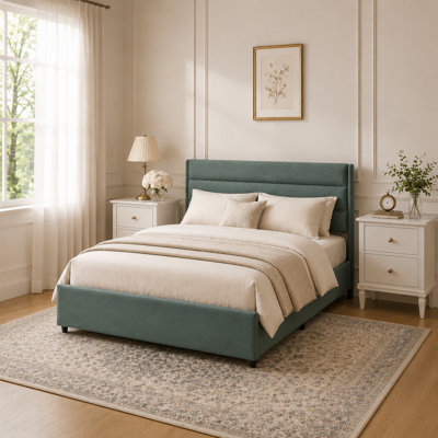 Brezzy Upholstered Storage Bed with Wingback