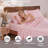 Pink Pinstripe Sheet Set Queen Size - 100% Cotton Striped Bedding 4 Pieces, Soft Breathable Percale Weave, 17.5” Deep Pocket, Luxury Linen Like, All Season Comfort-123229400-123229406