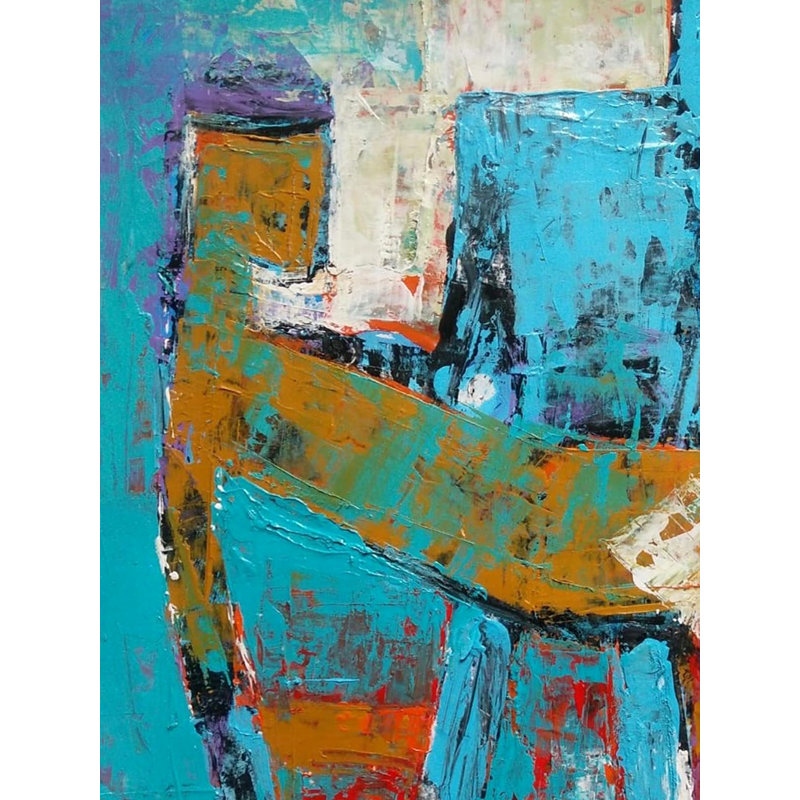 Homme de bateau | Acrylique sur papier pour décoration murale | Par Aditya Dev