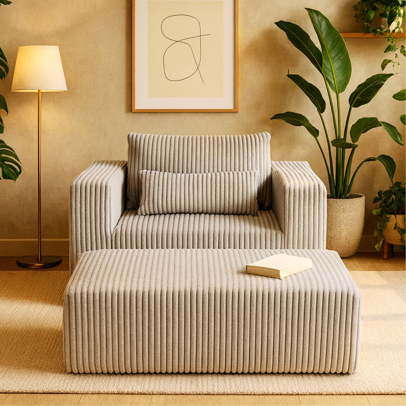 Chair With Ottoman