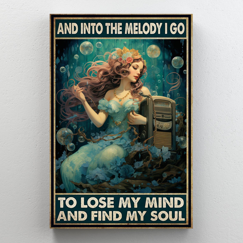 " Woman And Into The Melody ", H 14 po x l 11 po x P 1,25 po