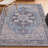 Sarok Ornate Medallion Machine-Washable Blue/Cream Rug-1320351238