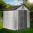 8x8FT Resin Outdoor Storage Shed with Lockable Door, Windows & Vents, Waterproof