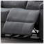 Causeuse inclinable de massage lombaire à 2 places avec vibration à 2 vitesses, gris foncé