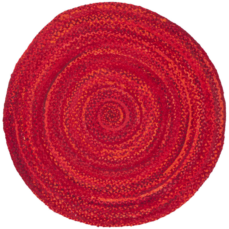 Cotton Hand Woven Area Rug, Round 122 cm