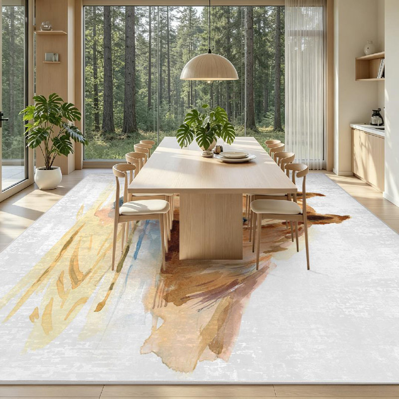 Magnifique tapis d'intérieur rouge et rouge, Rectangle 79" x 118"