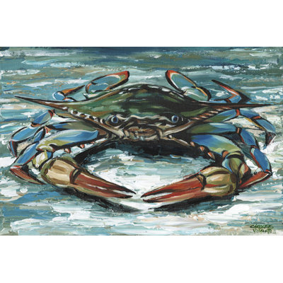 Blue Palette Crab II by Carolee Vitaletti - Painting