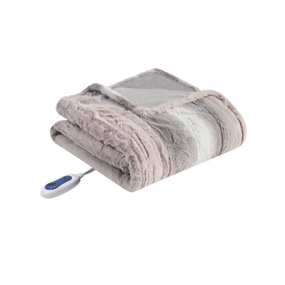 Jeté en fausse fourrure surdimensionné Beautyrest Zuri