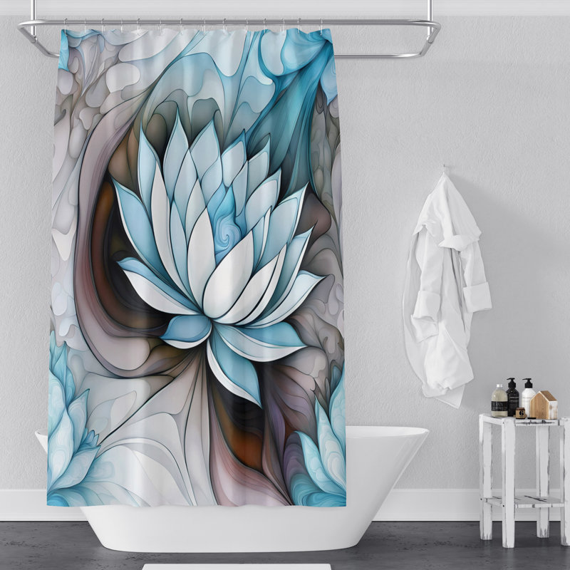 Rideau de douche Floral, H 93 po x l 70 po