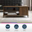 Table basse moderne avec tablettes réglables Maeve