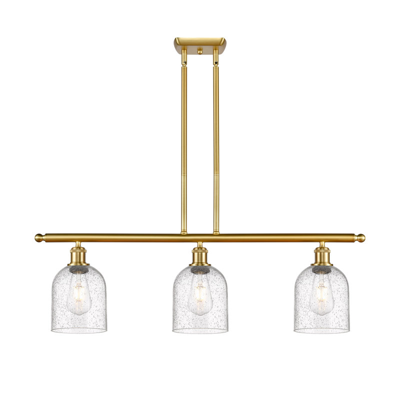 Odaniel 3 - Light Kitchen Island Pendant, Seedy, Satin Gold