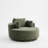 55“ Wide Compression Modern Round Corduroy Barrel Chair With Channel Tufting-1291548055