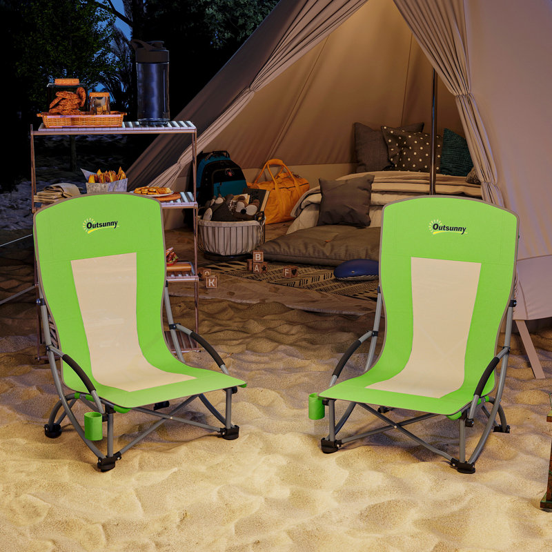 Folding Beach Chair, Green