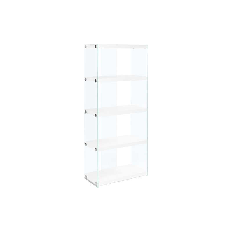 Bibliothèque blanche brillante à 5 niveaux