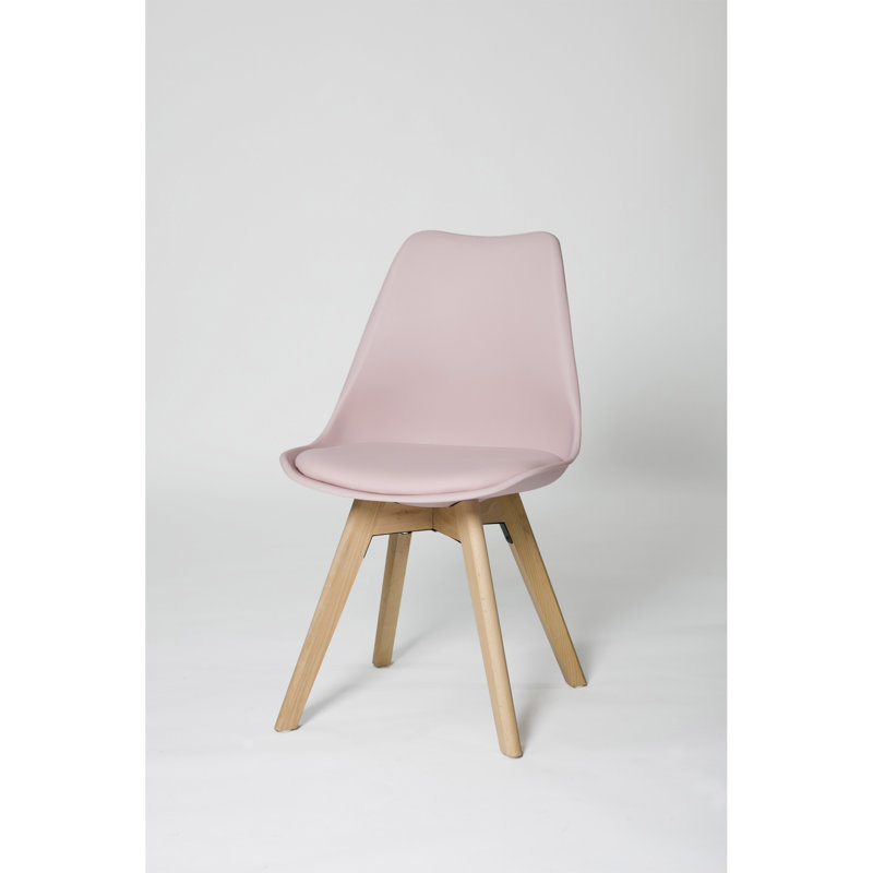 Mira 43cm H Polyester Blend Upholstered Dining Chair, Pink