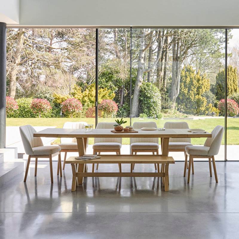 Gracela 8 - Person Solid Oak Dining Set