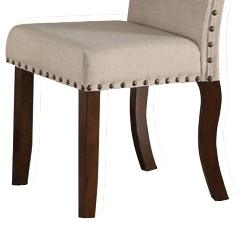 Anajae High Brown Faux Leather Upholstered Side Chair