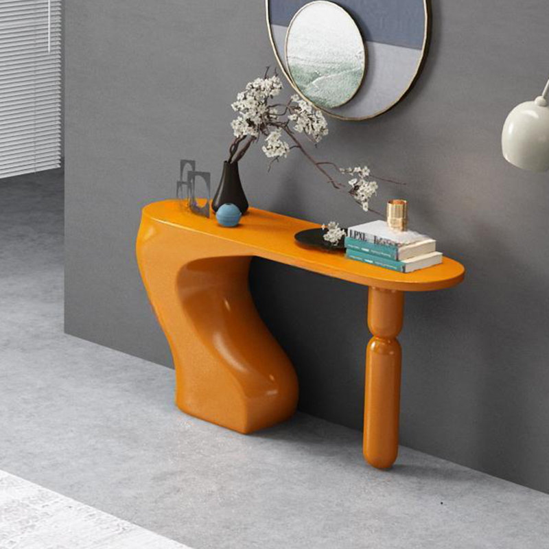 Console de style moderne et minimaliste, H 35,43 po x l 47,24 po x P 15,75 po, Orange
