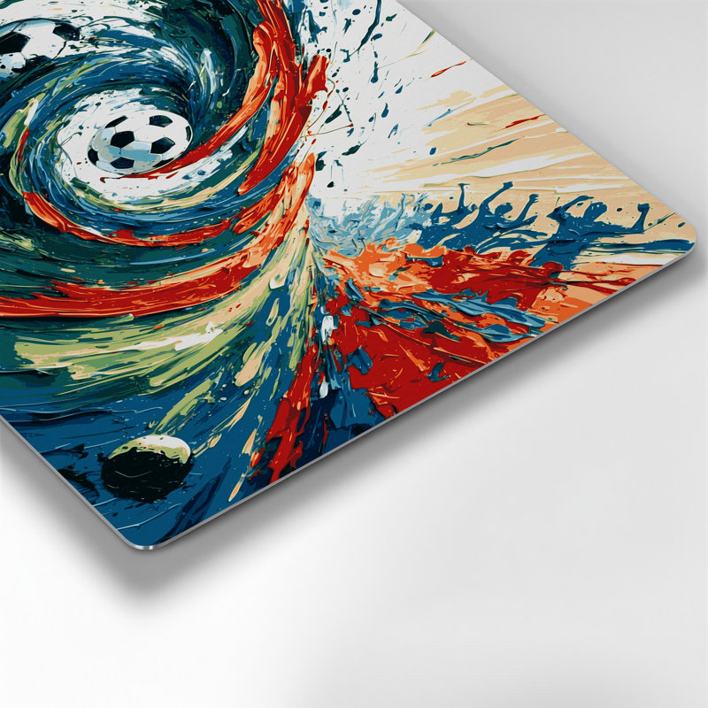 Art mural en métal Sports Soccer, H 11 po x l 14 po x P 0,05 po