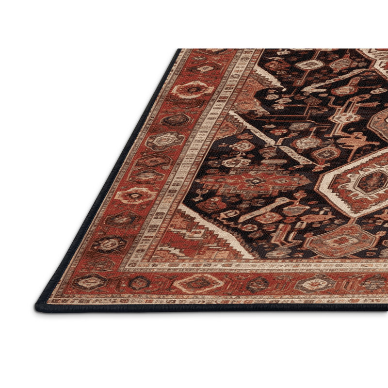 Tapis brun lavable à la machine, Carré 4 pi