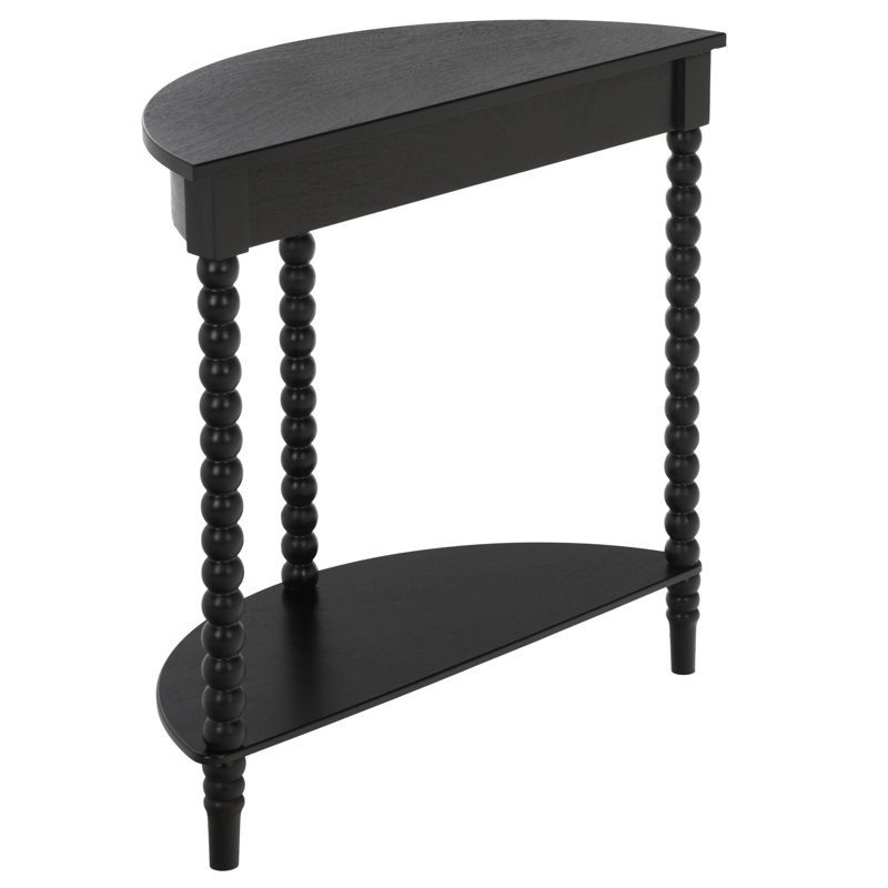 Console Orvis Demilune, Noir mat