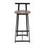 Ensemble de 3 tabourets de bar avec dossier et chaises sans accoudoirs pour îlot de cuisine
