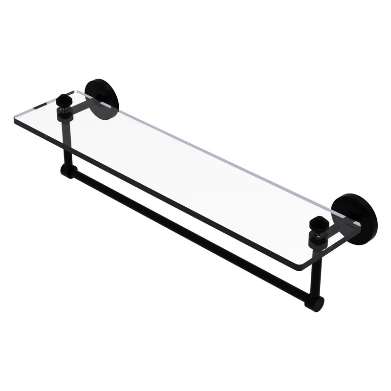Southbeach with Towel Bar, Matte Black, 5" H x 22" W x 5" D