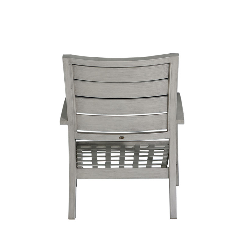 Charleston Patio Lounge Chair with Cushions, No Welt, Linen Forest, Oyster