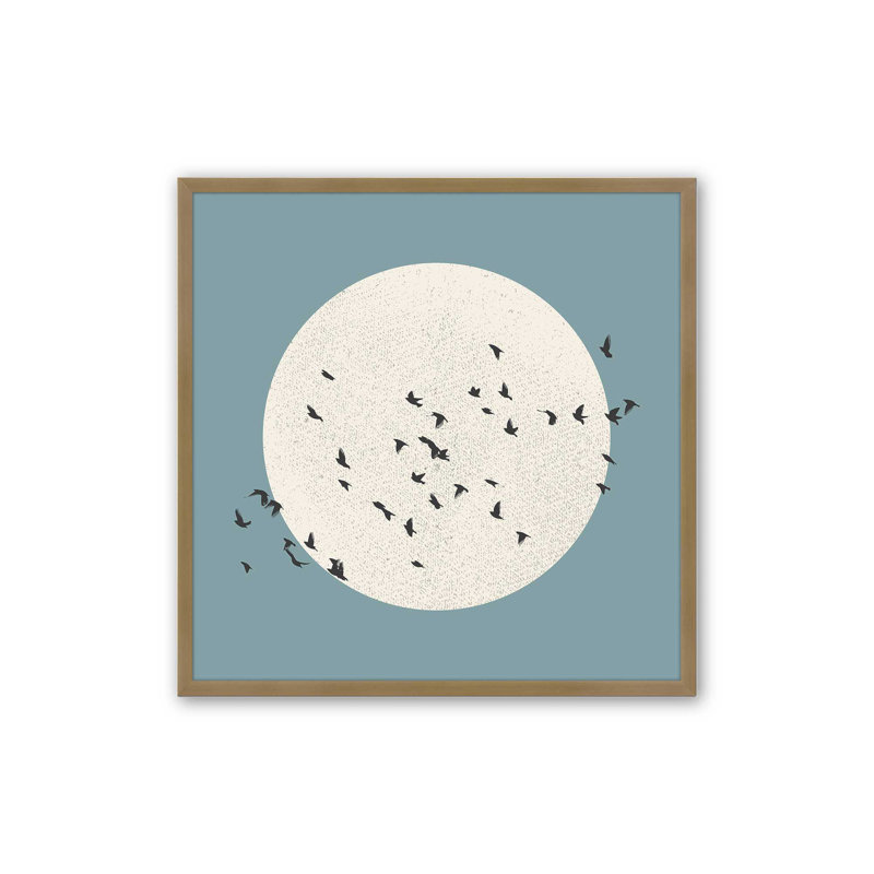 «Lunar Journey» par Looks Printables, H 13,25 po x l 13,25 po x P 1,25 po, Papier avec cadre doré brossé