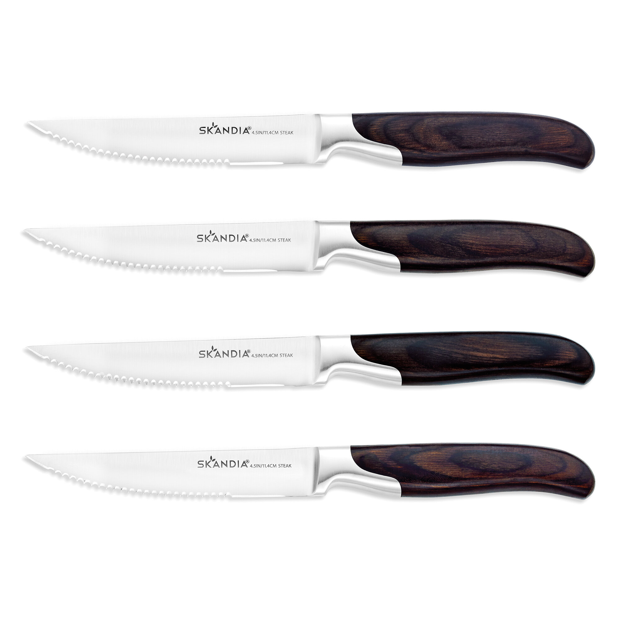 Hampton Forge Skandia Vivid Cream 4 PC Steak Knife Set Sfs19co4wb