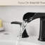 8 Inch Widespread Sink Tap - Black With Ceramic Cartridge And Pop Up Drain Vanity Faucet Double Lever Handle Hose