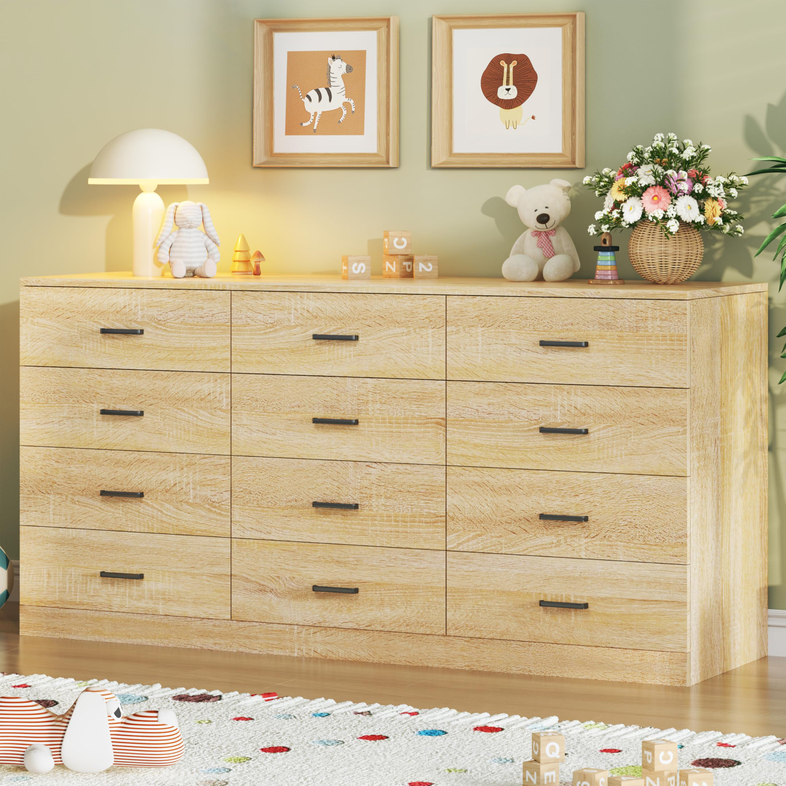 Ebern Designs 12-drawer Large Dresser 60" Wide Chest Of Drawers & Reviews |  Wayfair