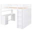 Lit mezzanine pleine grandeur, tiroirs, bureau, garde-robe, lit de rangement blanc pour articles lourds de grande capacité avec bureau et garde-robe A qui maximise le confort