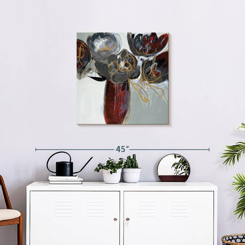 Ruby And Grey, 24" H x 24" W