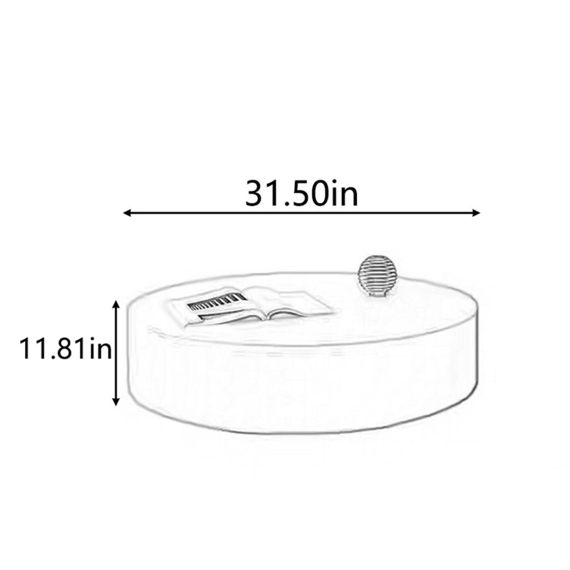 New style multi-functional simple tea table, 11.81" H x 31.5" L x 31.5" W