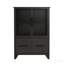 Armoire de rangement à 4 portes en fer, buffet / structure en métal - noir-130482847