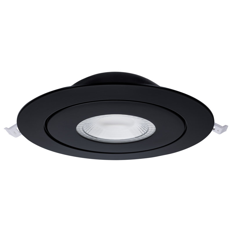 Starfish 6'' Dimmable Air-Tight IC Rated LED Canless Recessed Lighting Kit, Black