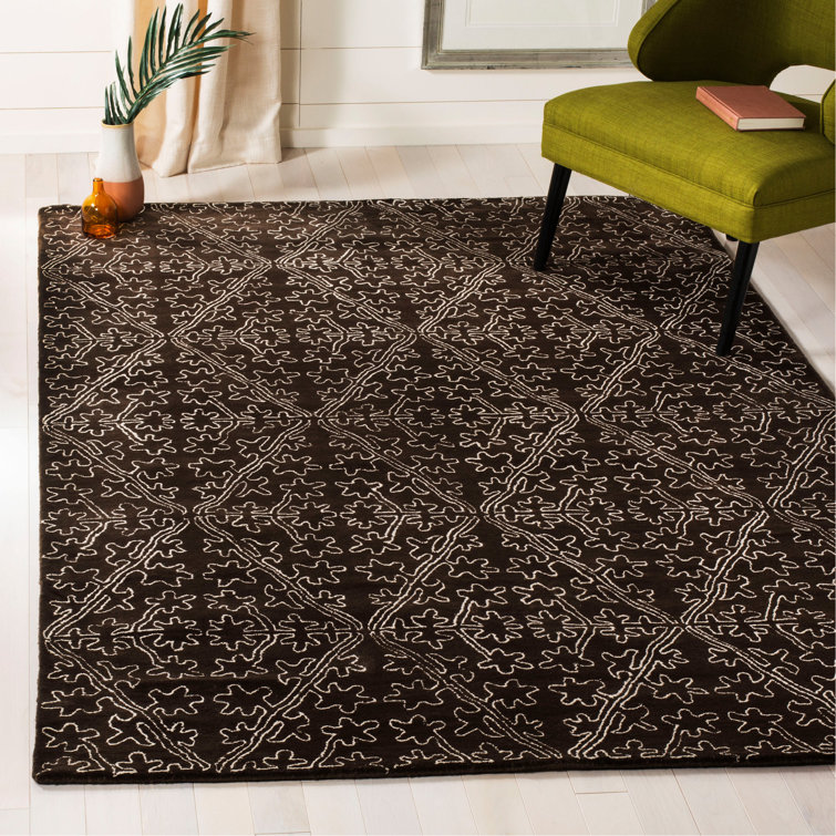 Benil Martha Stewart Viscos/Wool Geometric Rug in Coffee