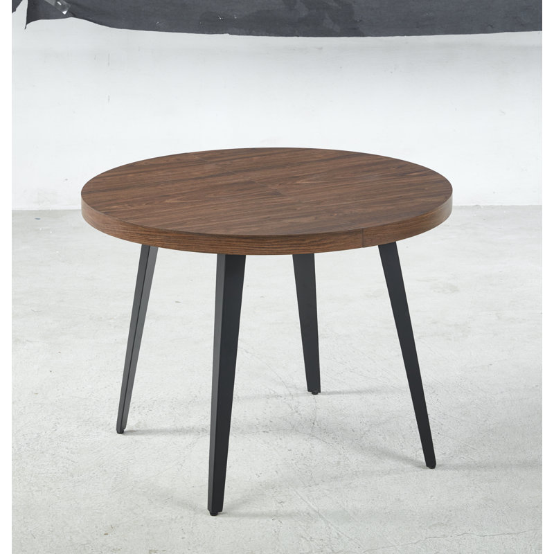Extendable Dining Table,Office Table,Coffee Table,Metal Leg, Brown, Black
