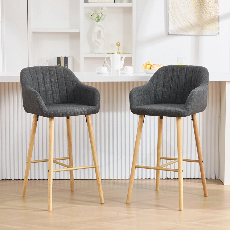 Ensemble de 2 tabourets de bar modernes, Noir