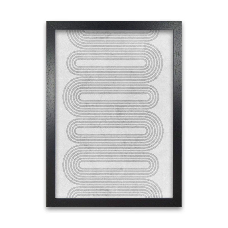 Black And White Set B - Print, 84cm H x 59cm W x 3cm D, Black Frame
