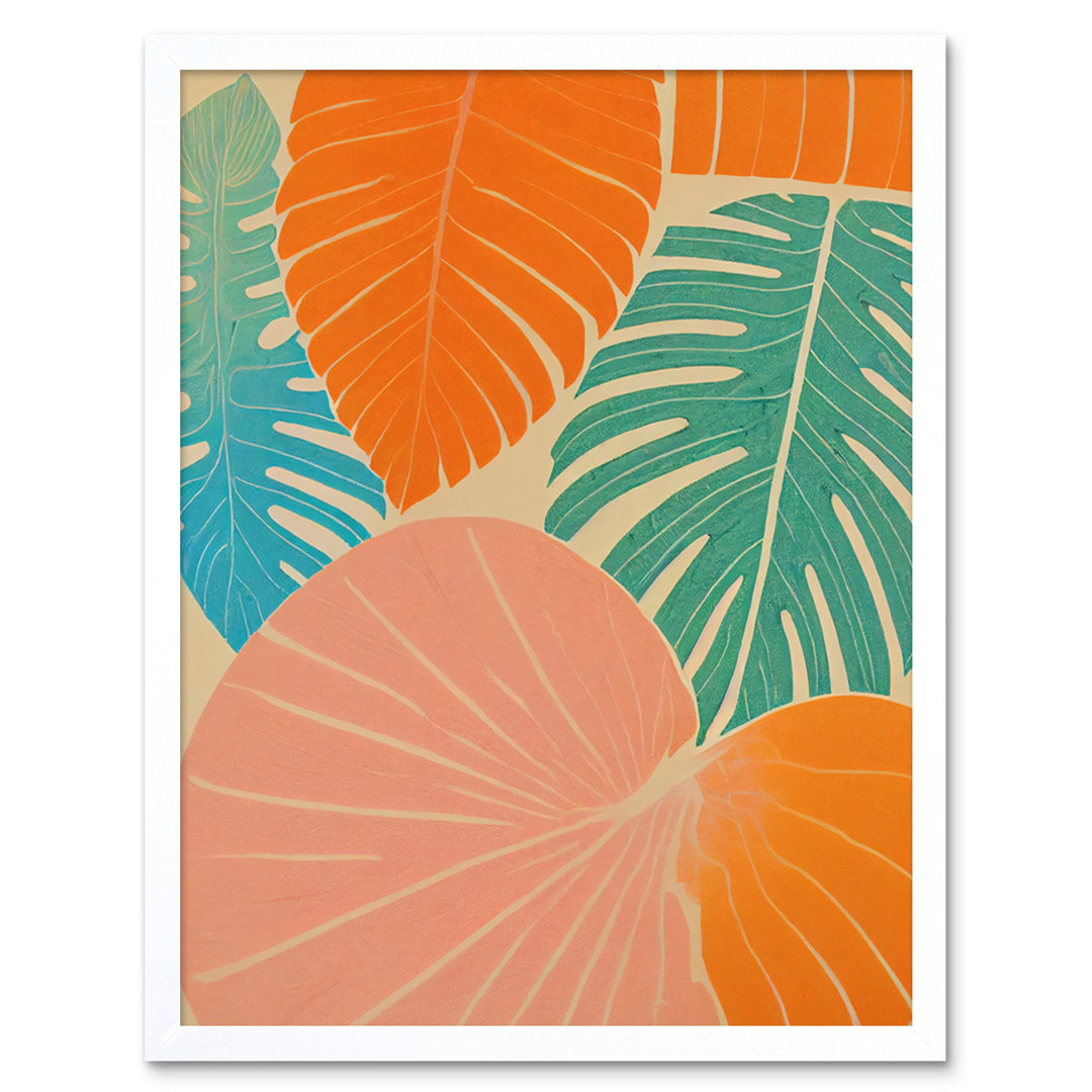 Tropical Monstera Leaf Jungle Pastel Botanical - Print