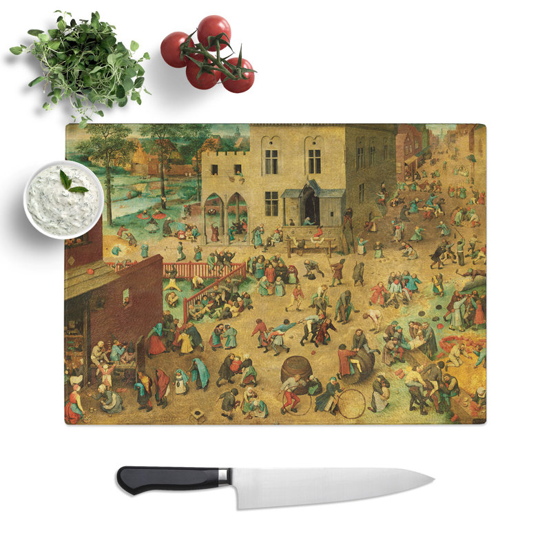 Children's Games by Pieter Bruegel the Elder Chopping Board, 0.4cm H x 20cm W x 28.5cm L