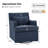 Jaxon 28.5"W Farmhouse Slipcovered Farmhouse Slipcovered Swivel Rocking Chair with Pillow Back-1951281785